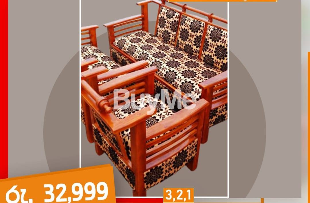 MAHOGANY SOFA SET (3,2,1)