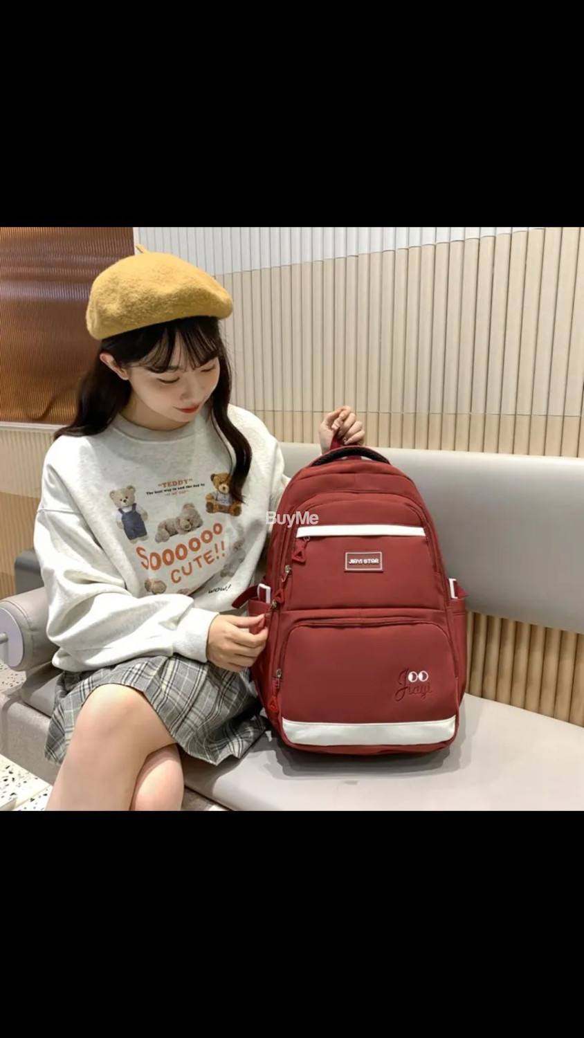 MERROON COLOUR SCHOOL BAG