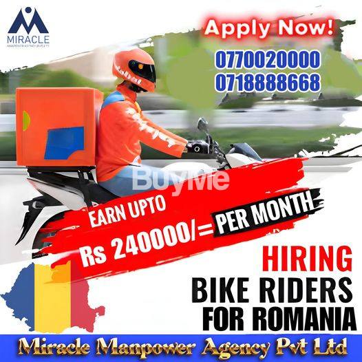 OVERSEAS JOBS FOR BIKE RIDERS IN ROMANIA