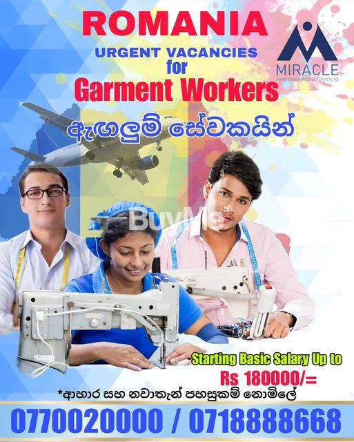 OVERSEAS JOBS FOR GARMENT WORKERS IN ROMANIA