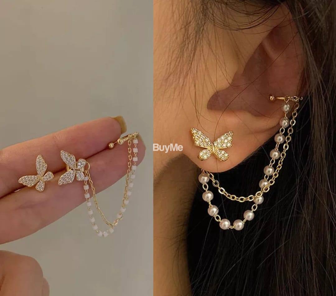 GOLD COLOUR EARRINGS WITH DESIGNED