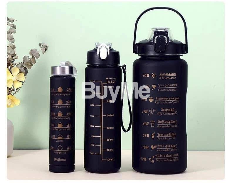 BLACK COLOUR 3 IN 1 BOTTLE SET