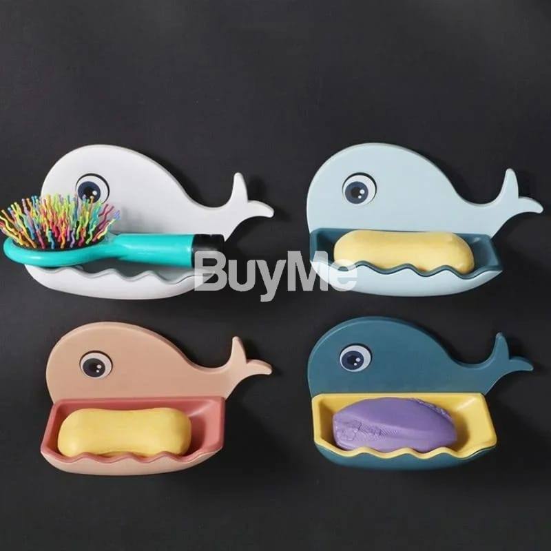 CUTE CARTOON WHALE SHAPED SOAP HOLDER