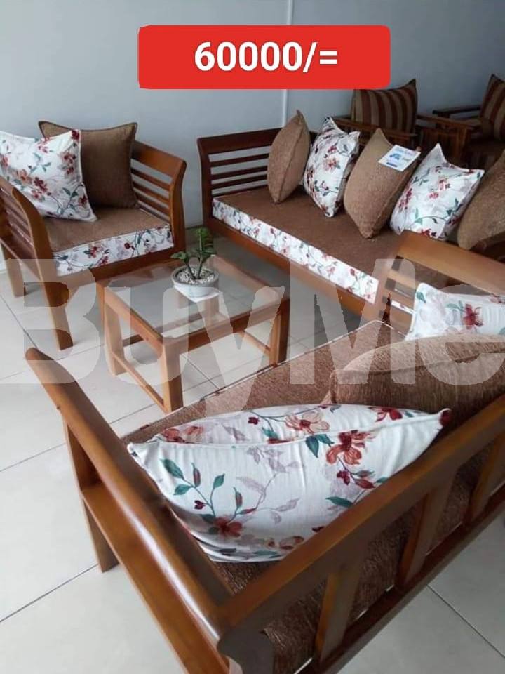 DIVAN SOFA SET - DARK BROWN