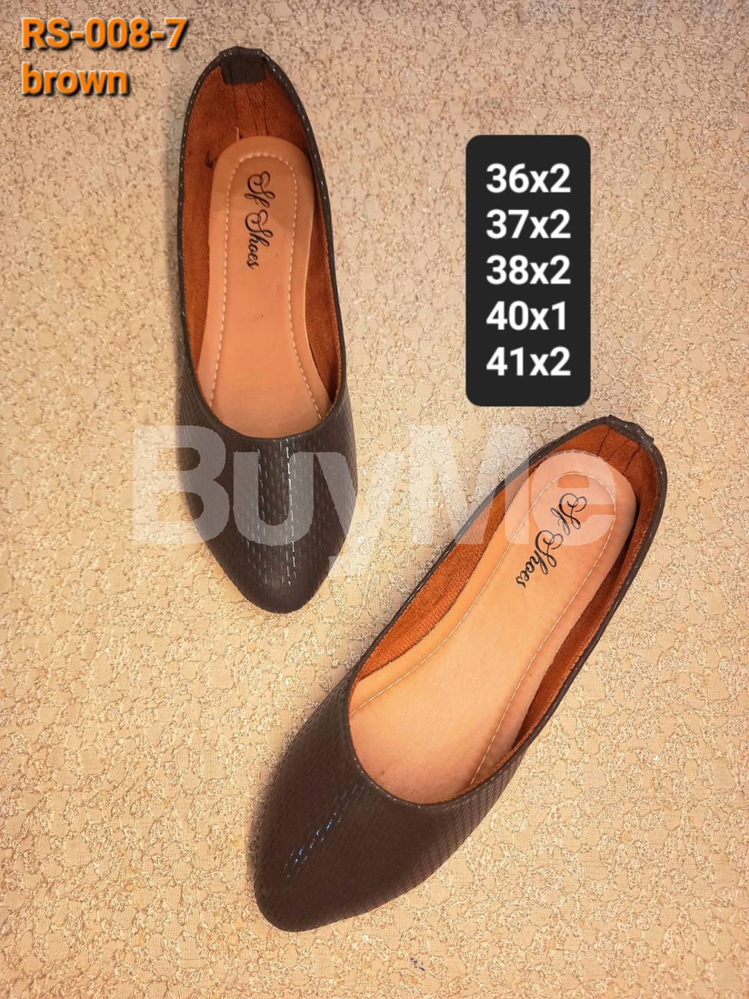 LADIES FLAT COAT SHOES - DARK BROWN