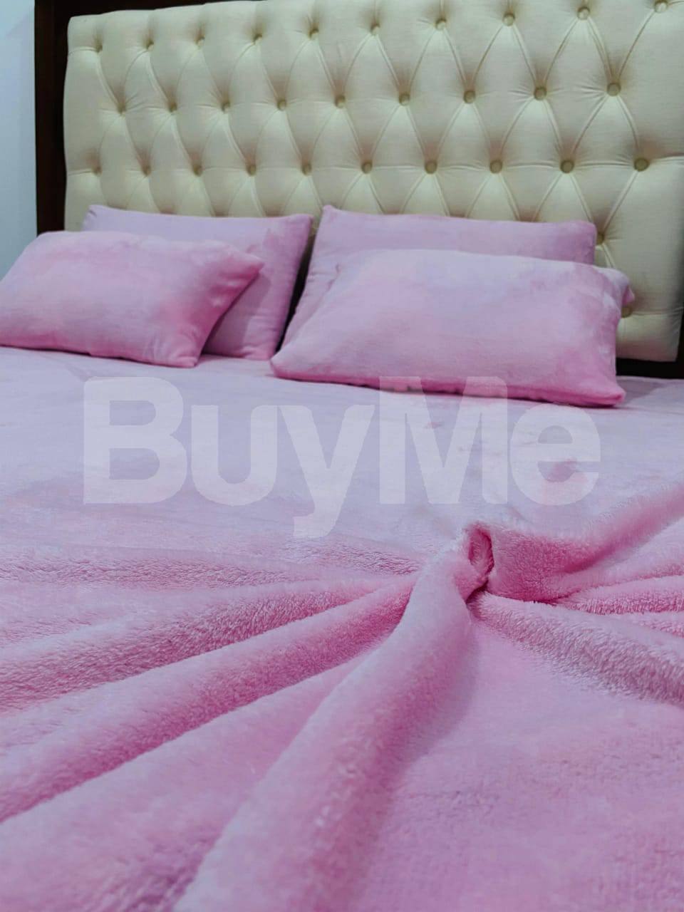 SINGLE BEDSHEET & TWO PILLOWCASES - PINK ( *60" × 80" )